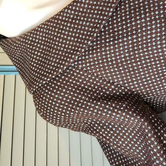 Vintage Liz Claiborne Brown Textured Double-Breasted Blazer - Picture 5 of 15